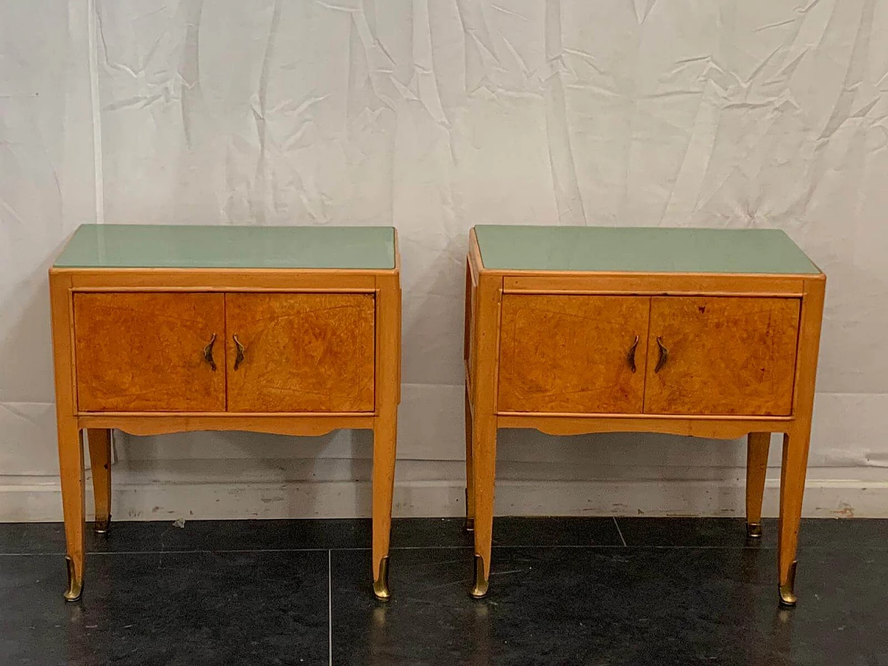 Chest of drawers and pair of nightstands by Saffa Milano, 1950s 1095184