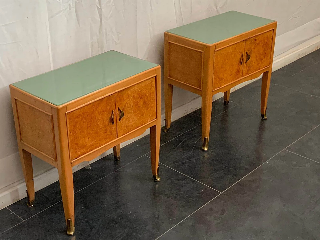 Chest of drawers and pair of nightstands by Saffa Milano, 1950s 1095186