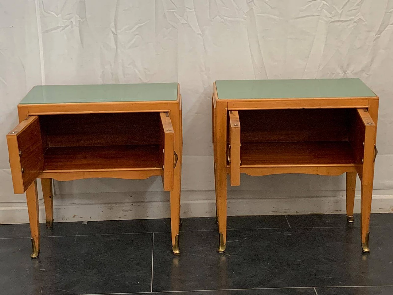 Chest of drawers and pair of nightstands by Saffa Milano, 1950s 1095187