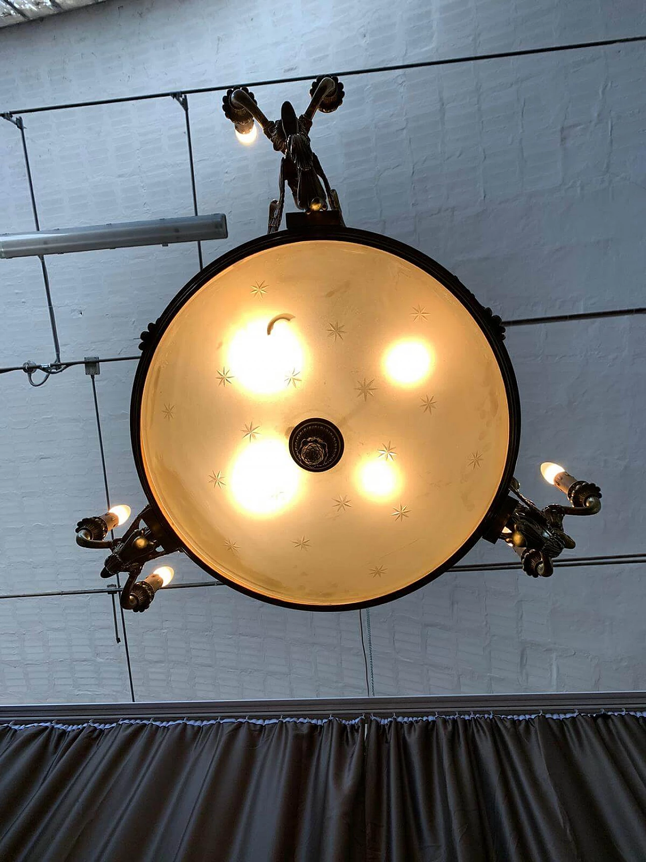 Empire chandelier in gilded bronze, end of the 19th century 1095432