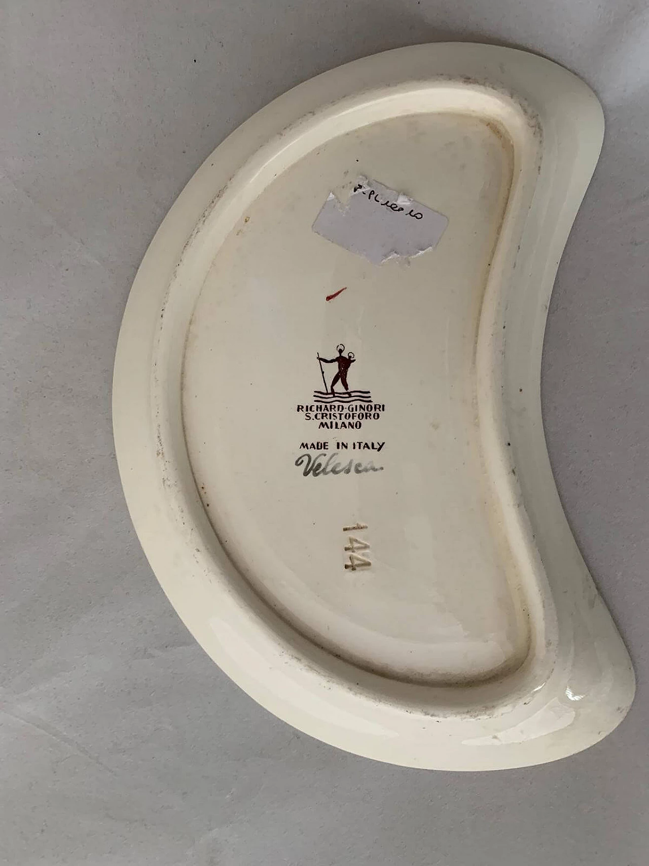 Ceramic bezel Velesca Gio Ponti for San Cristoforo Milano Richard Ginori, 1930s 1095465