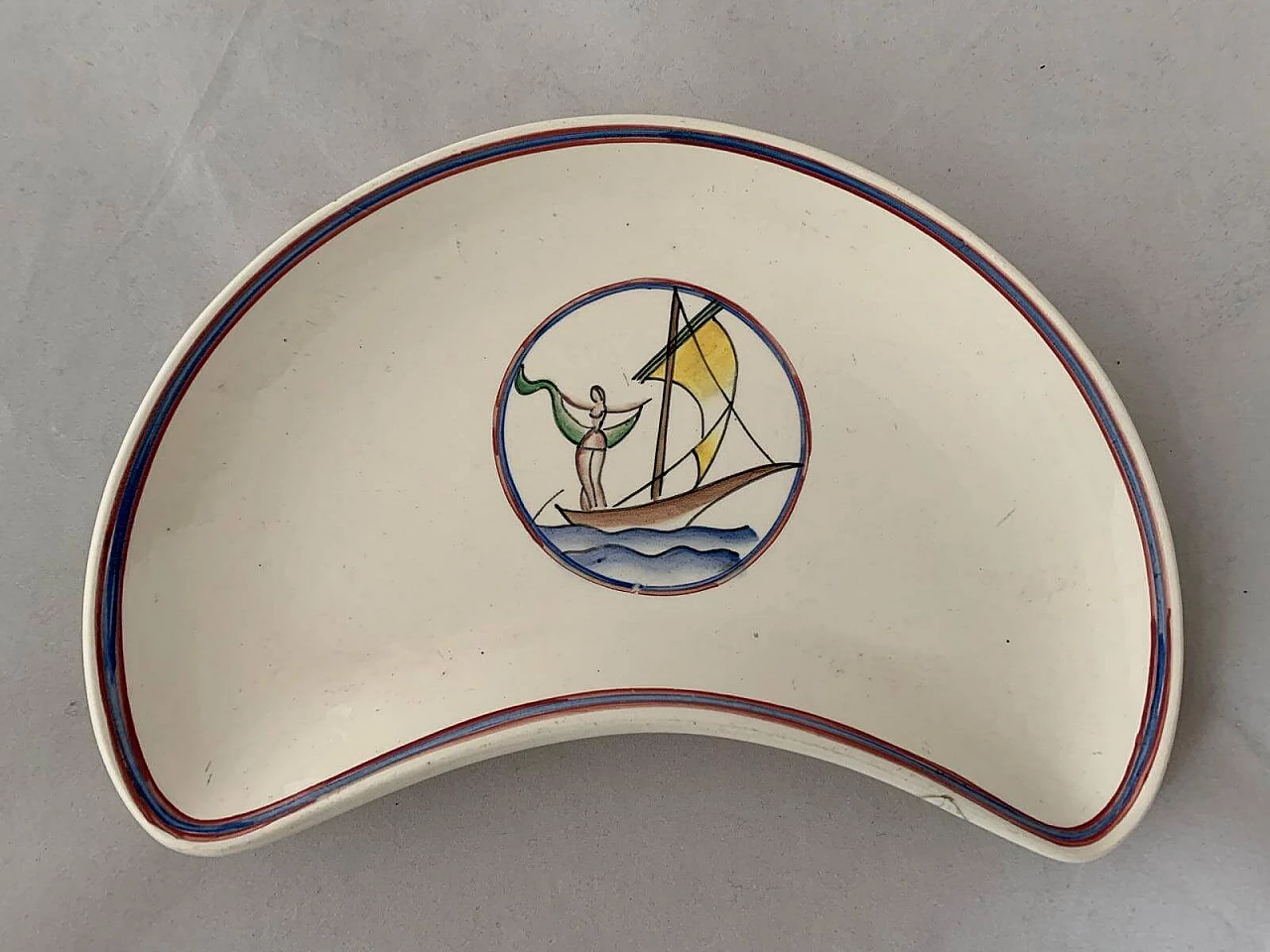 Ceramic bezel Velesca Gio Ponti for San Cristoforo Milano Richard Ginori, 1930s 1095466