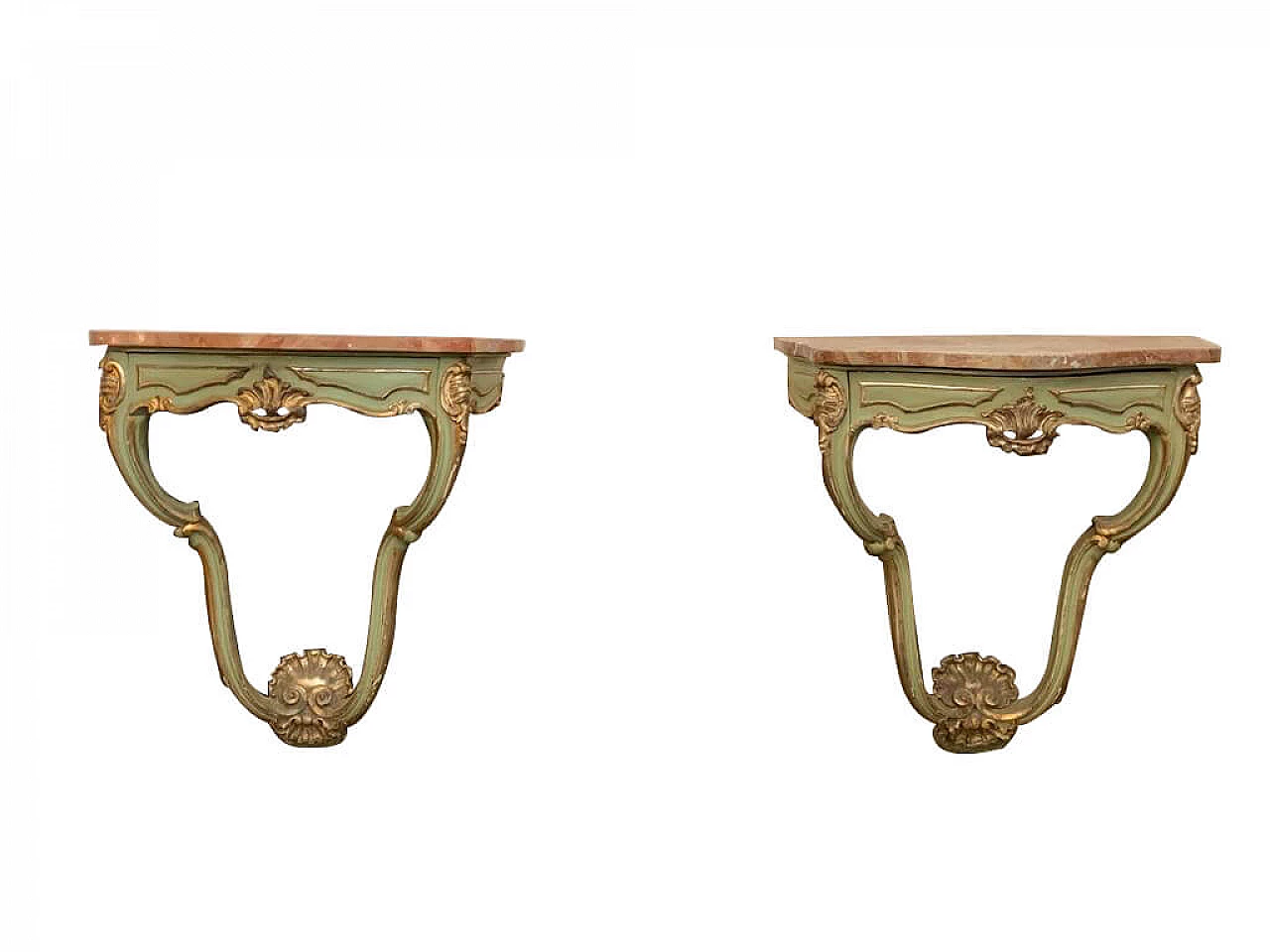 Coppia di consolle sospese, Barocco Veneziano, 1930 1095695