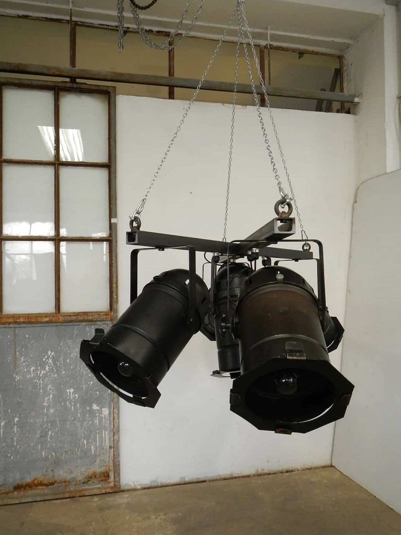 Vintage theatre ceiling lamp with 5 lights, 80s 1095741