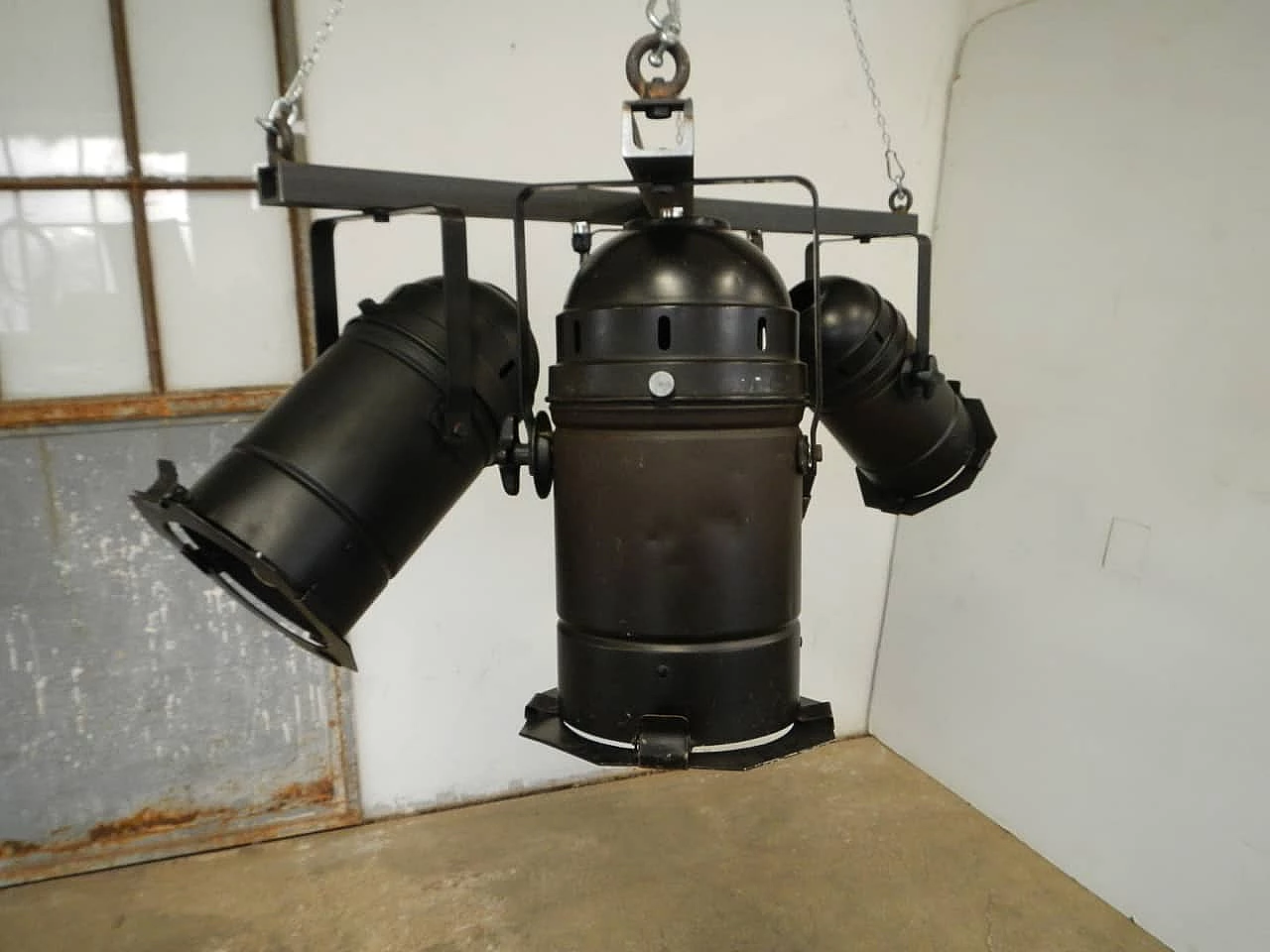 Vintage theatre ceiling lamp with 5 lights, 80s 1095742