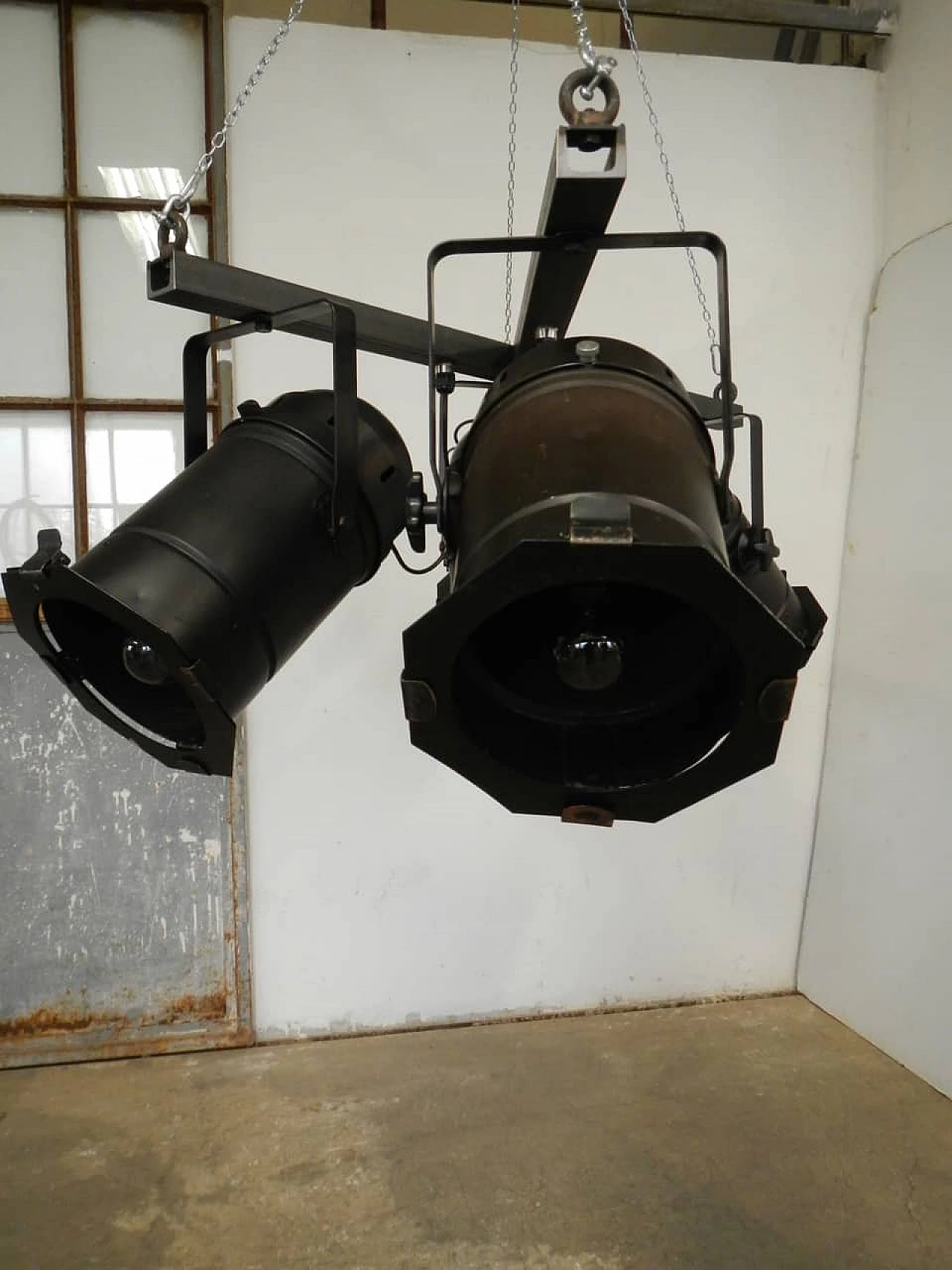 Vintage theatre ceiling lamp with 5 lights, 80s 1095747