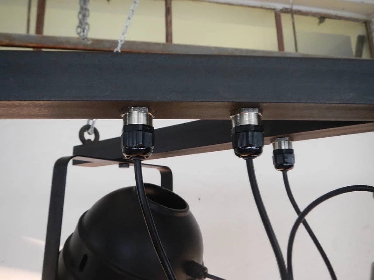 Vintage theatre ceiling lamp with 5 lights, 80s 1095752