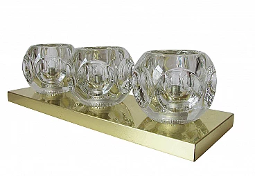 Sconce in brass and glass from Peill & Putzler, 1970s