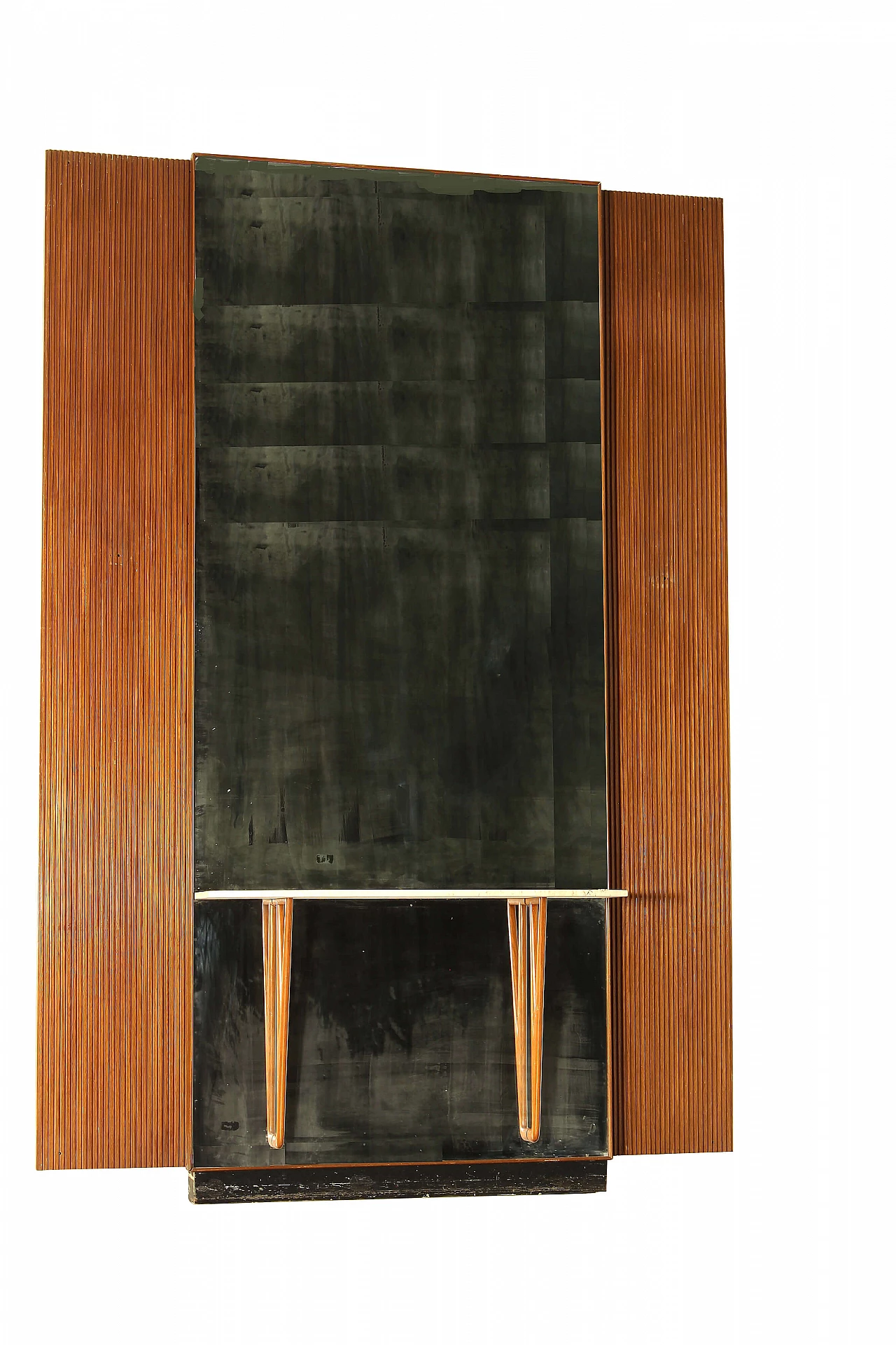 Imposing console with mirror in the style of Osvaldo Borsani, 1950s 1096015