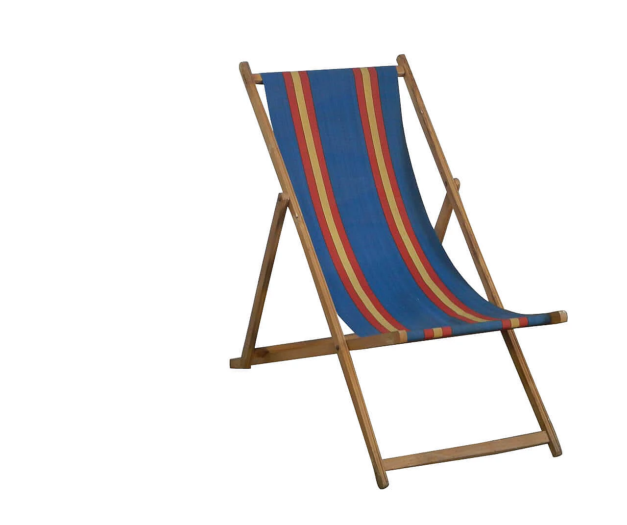 Striped blue outdoor beach chair, Italy, 60s 1096035