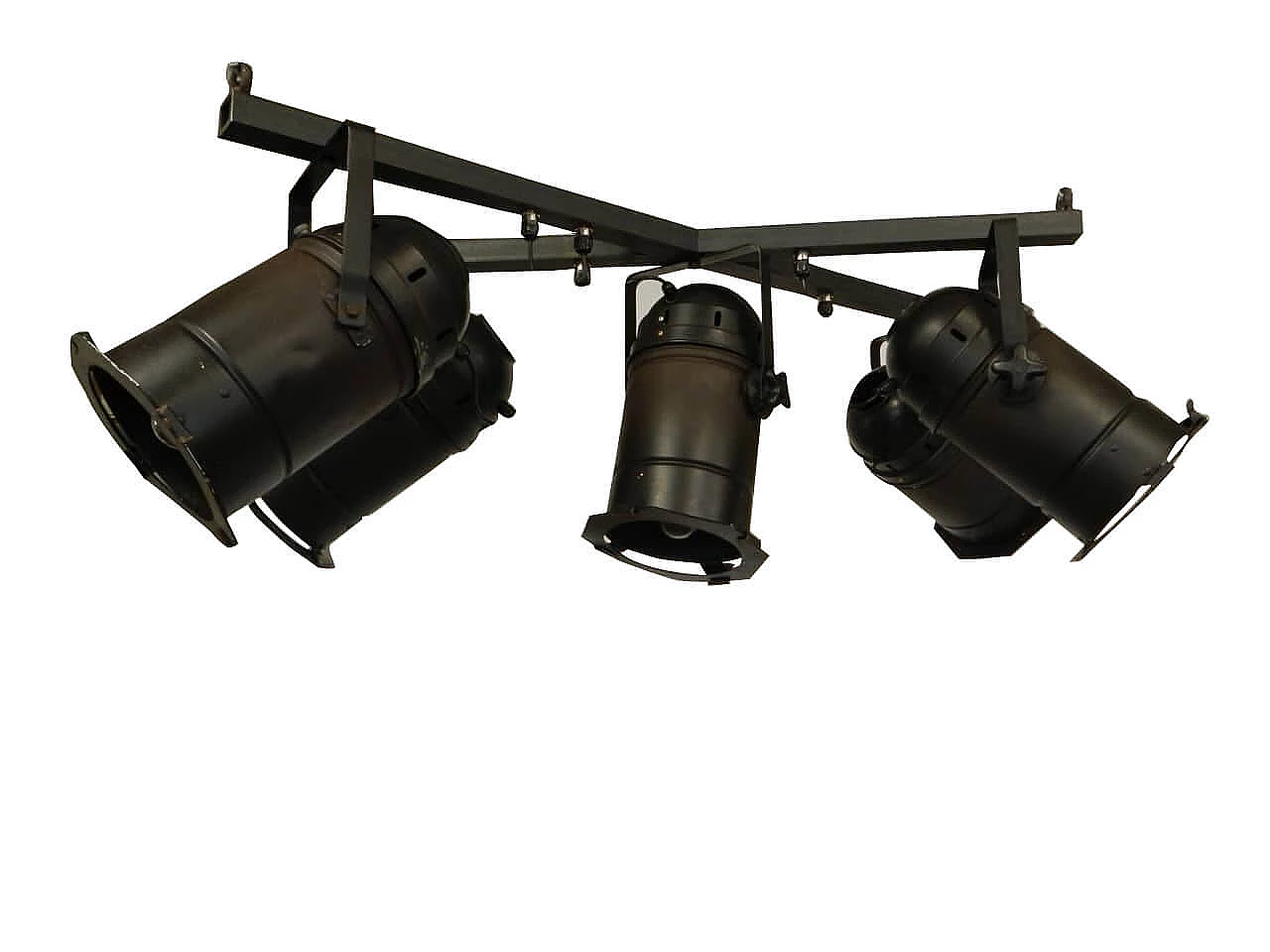 Vintage theatre ceiling lamp with 5 lights, 80s 1096245