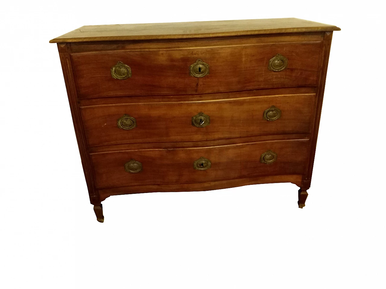 Walnut shaped dresser, early 1800's 1096266