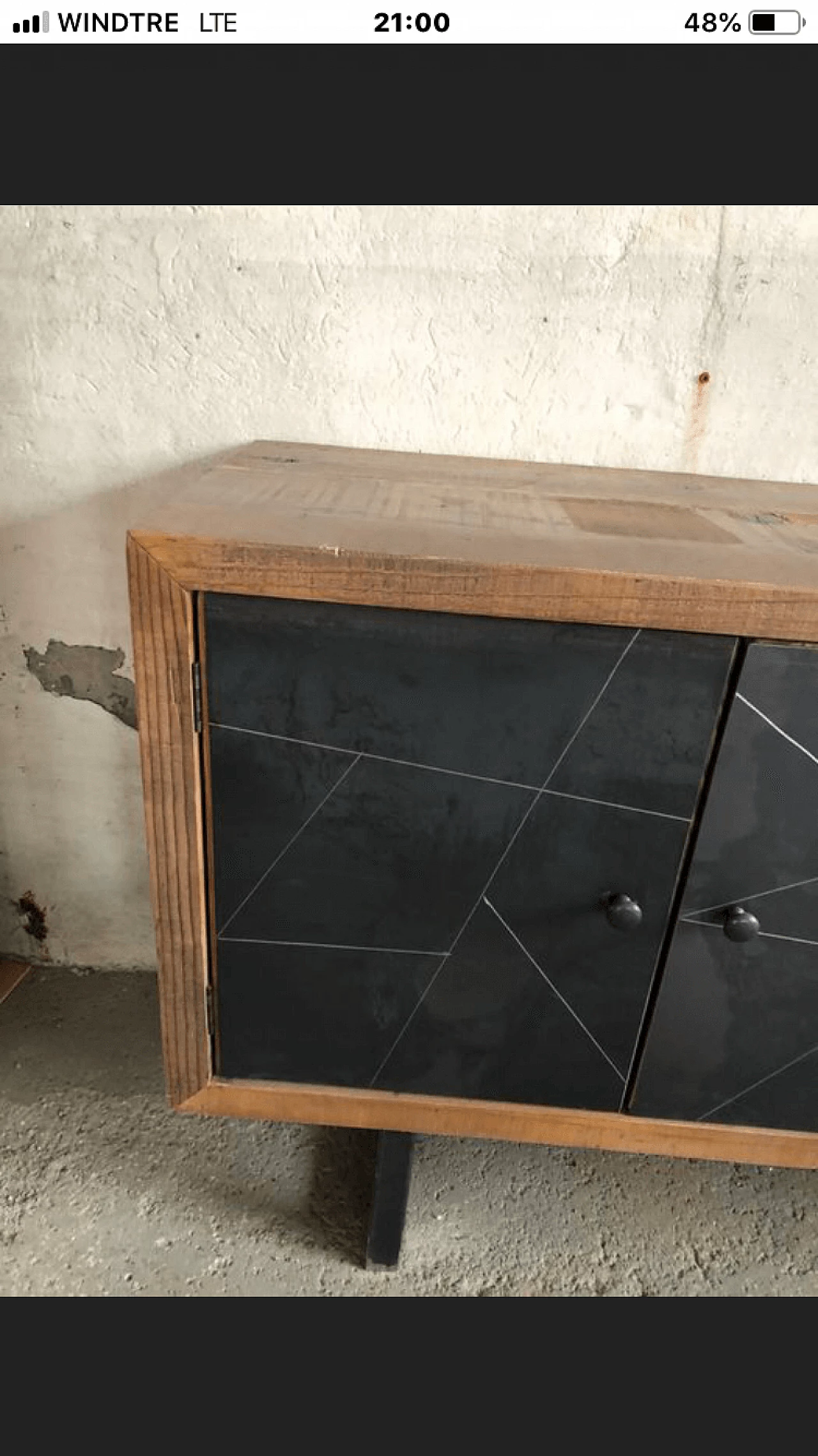 Industrial sideboard with reclaimed wood 1096305