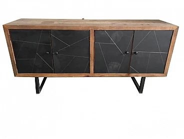 Industrial sideboard with reclaimed wood
