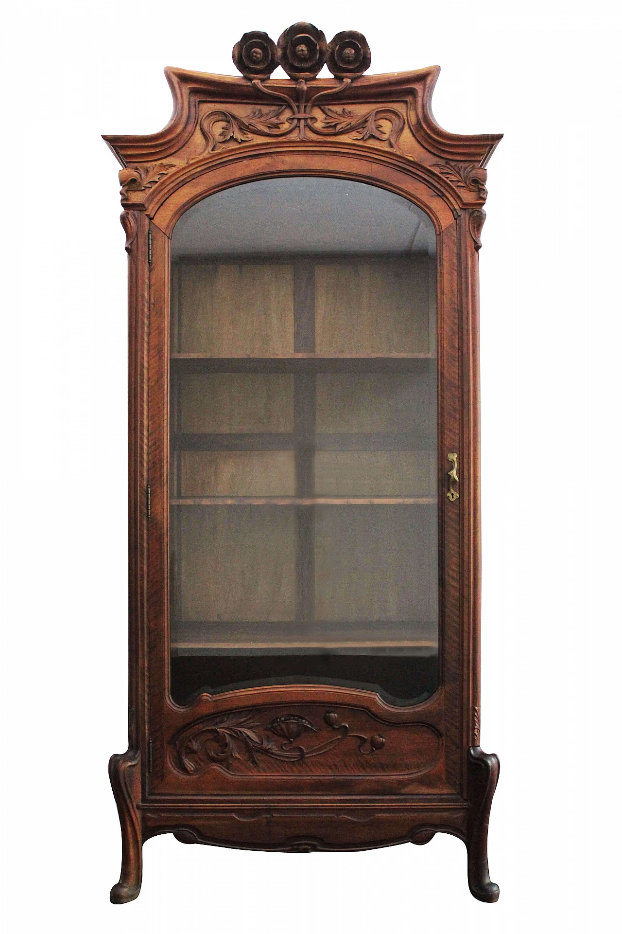 Cherrywood display case in Art Nouveau style, 1910 1096327