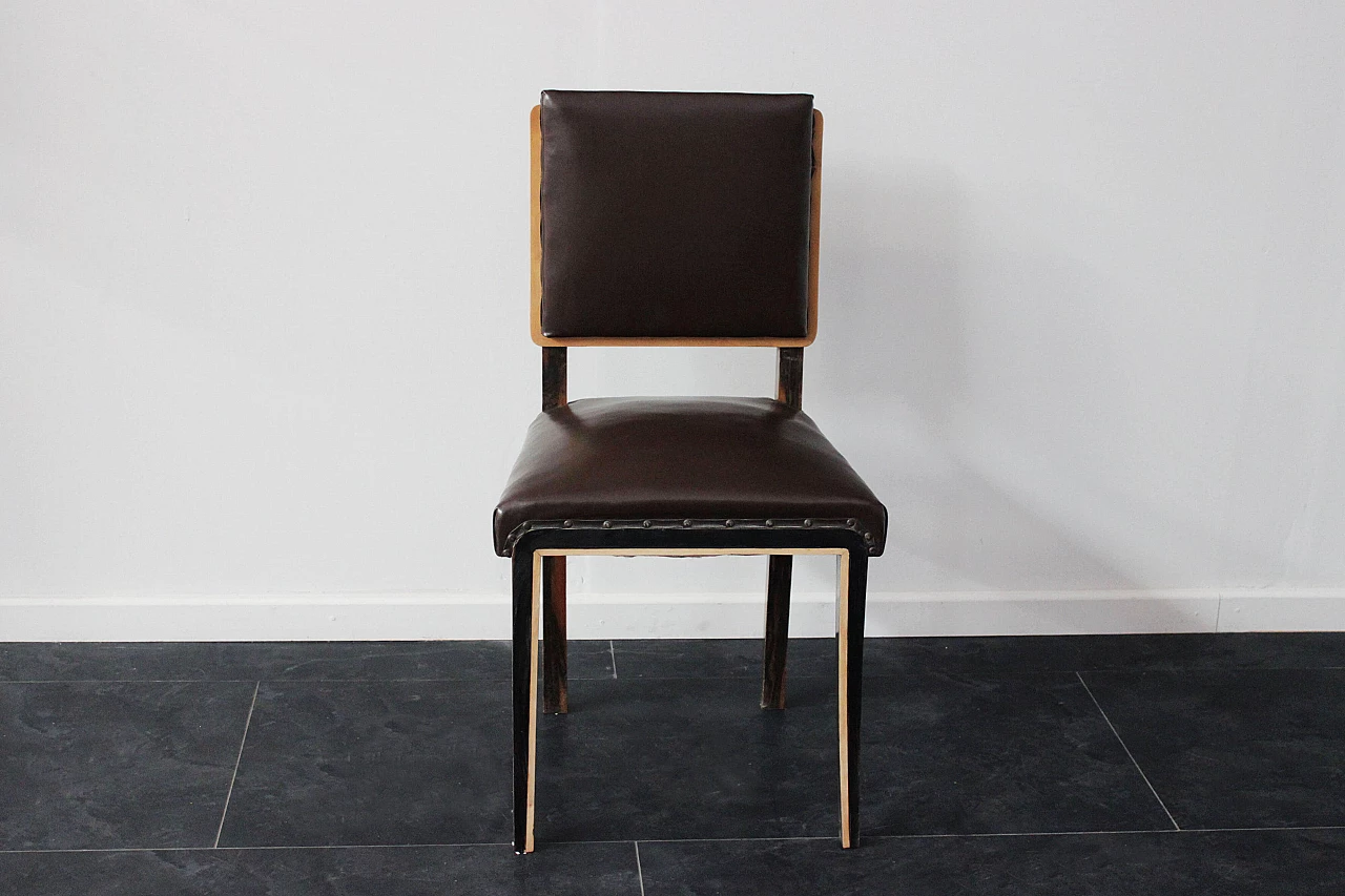 Macassar ebony and maple chair, 1940s 1096441