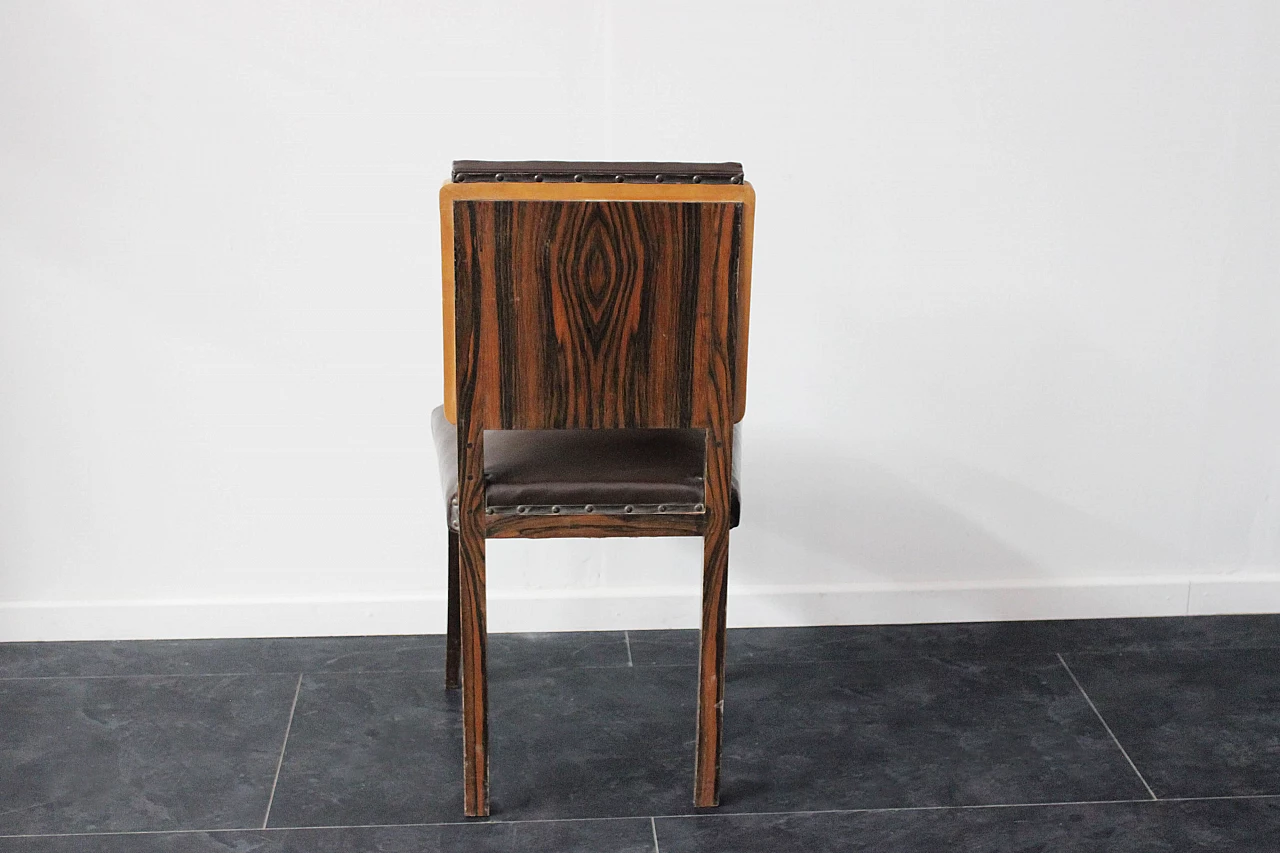 Macassar ebony and maple chair, 1940s 1096443