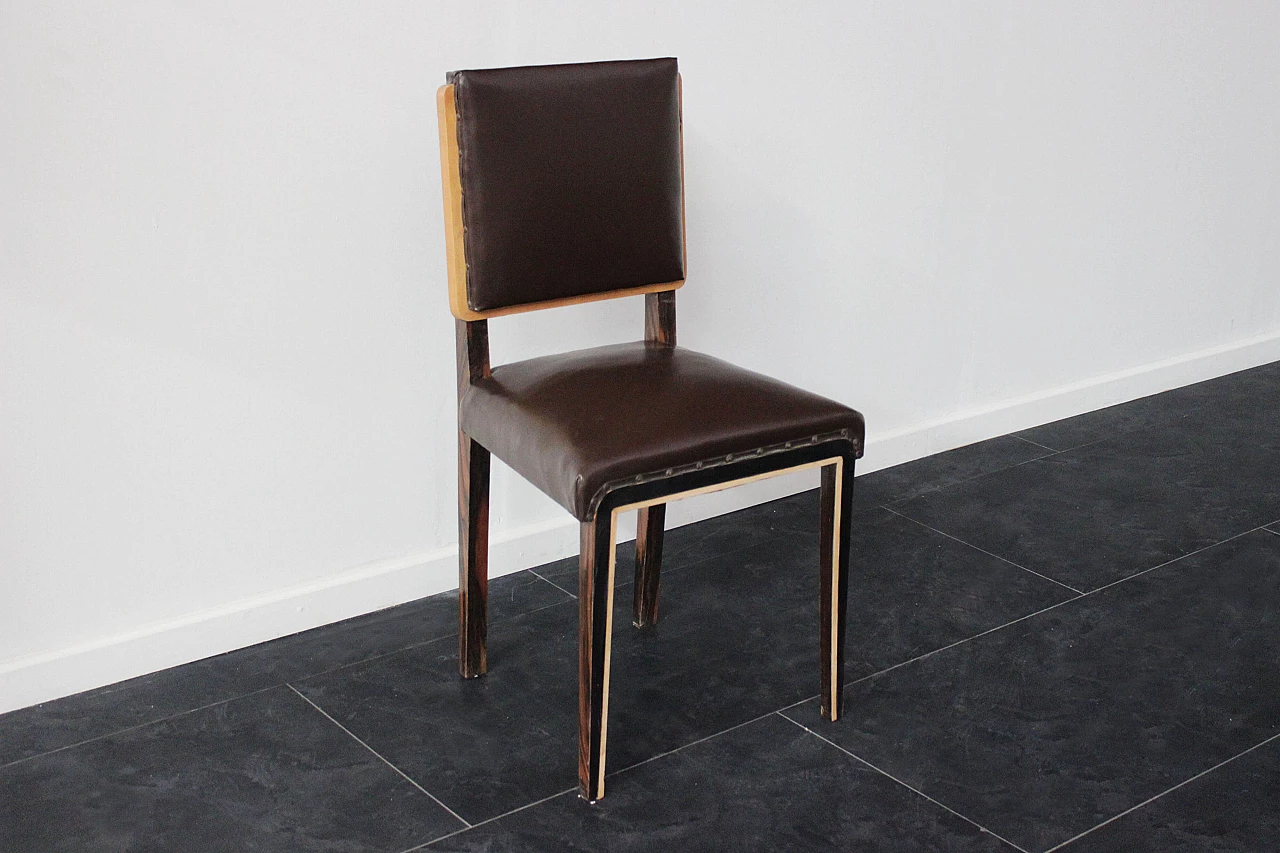 Macassar ebony and maple chair, 1940s 1096444
