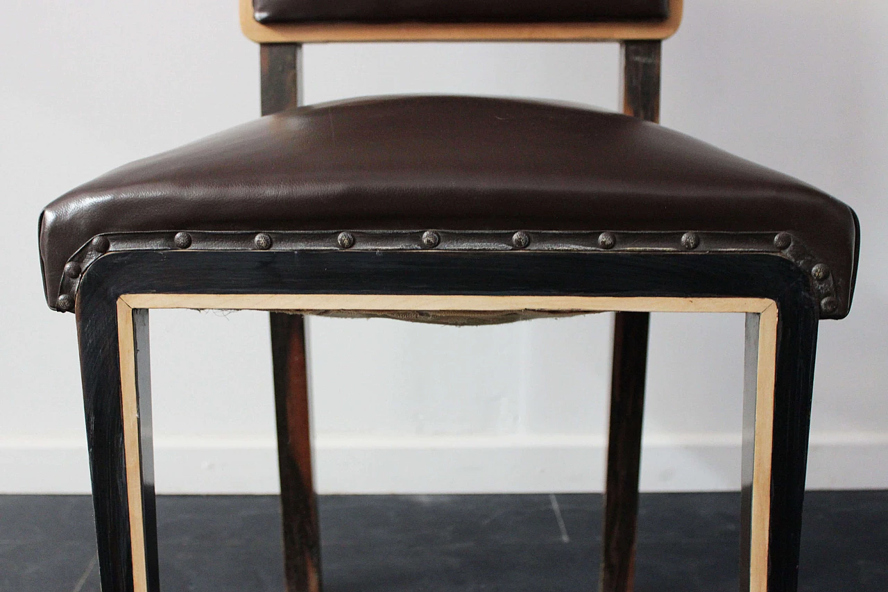 Sedia in ebano macassar e acero, anni '40 1096445