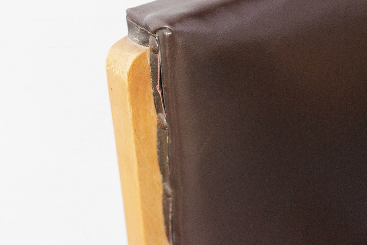 Sedia in ebano macassar e acero, anni '40 1096450