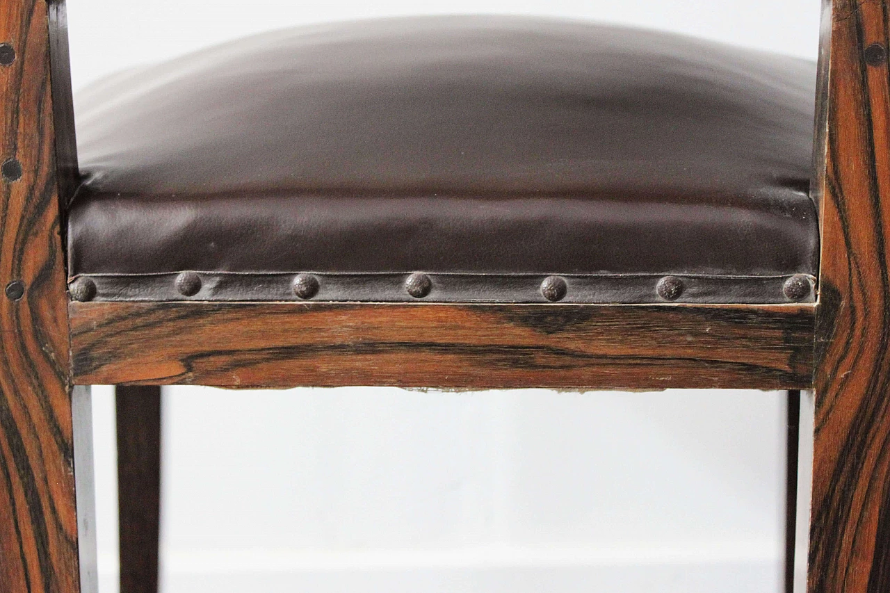 Sedia in ebano macassar e acero, anni '40 1096453