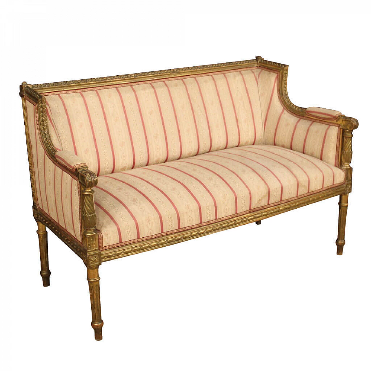 Divano italiano dorato in stile Luigi XVI 1096933
