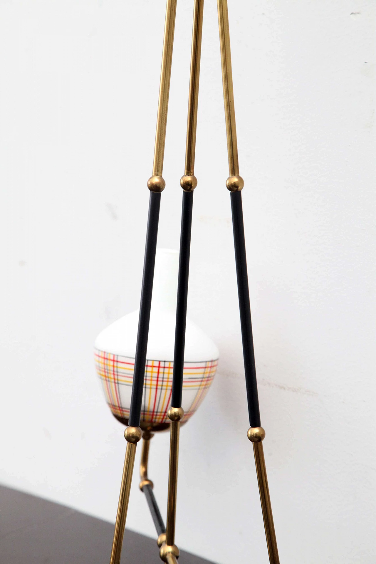 Brass chandelier with 3 lights, 50s 1096966