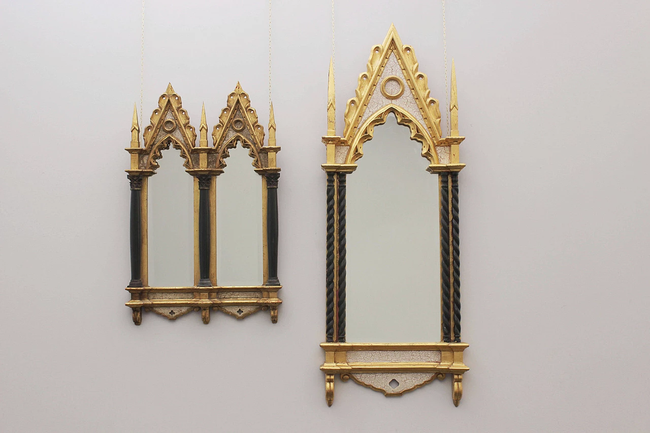 Vintage Italian neoGothic mirror, 70's 1097200