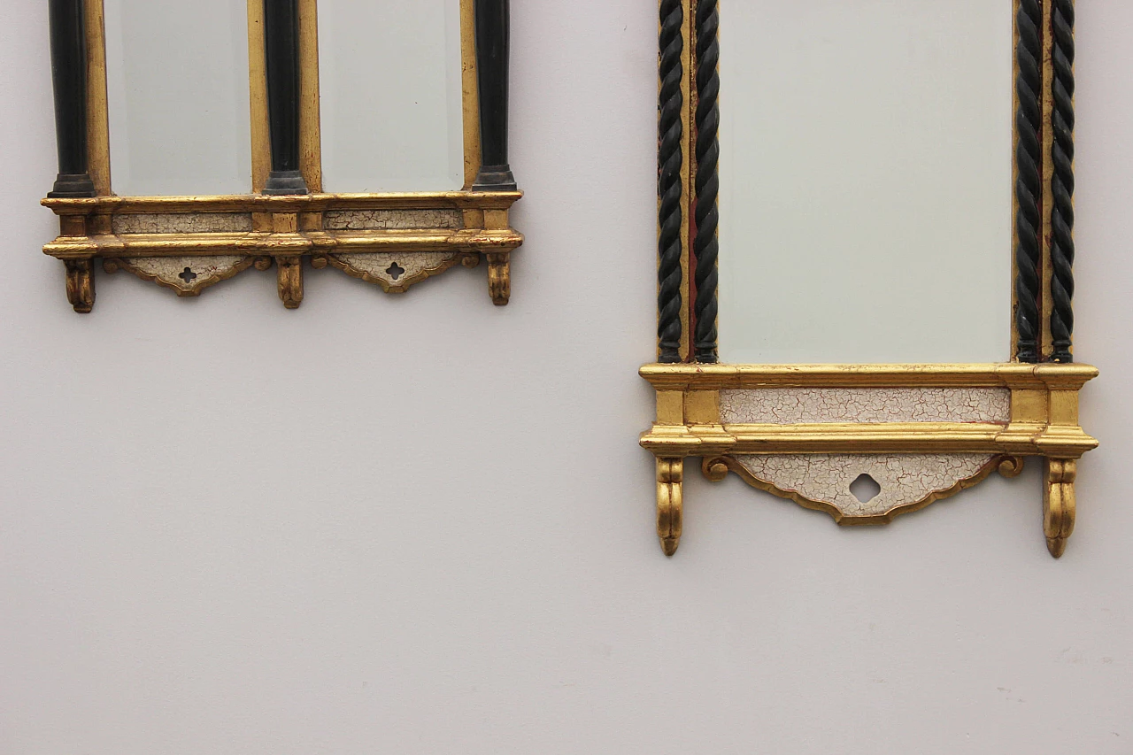 Vintage Italian neoGothic mirror, 70's 1097202