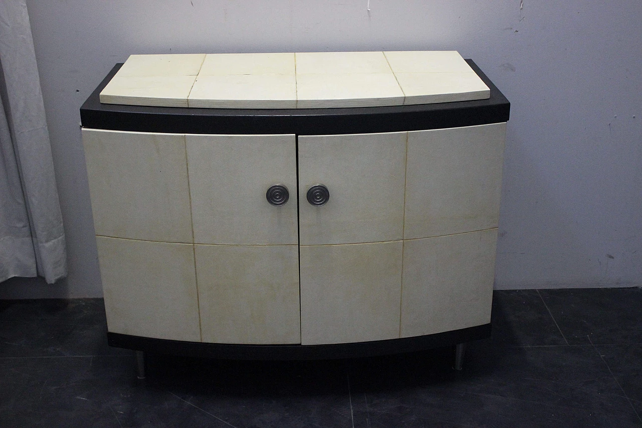 Wenge & Parchment Cabinet, 1970s 1097245