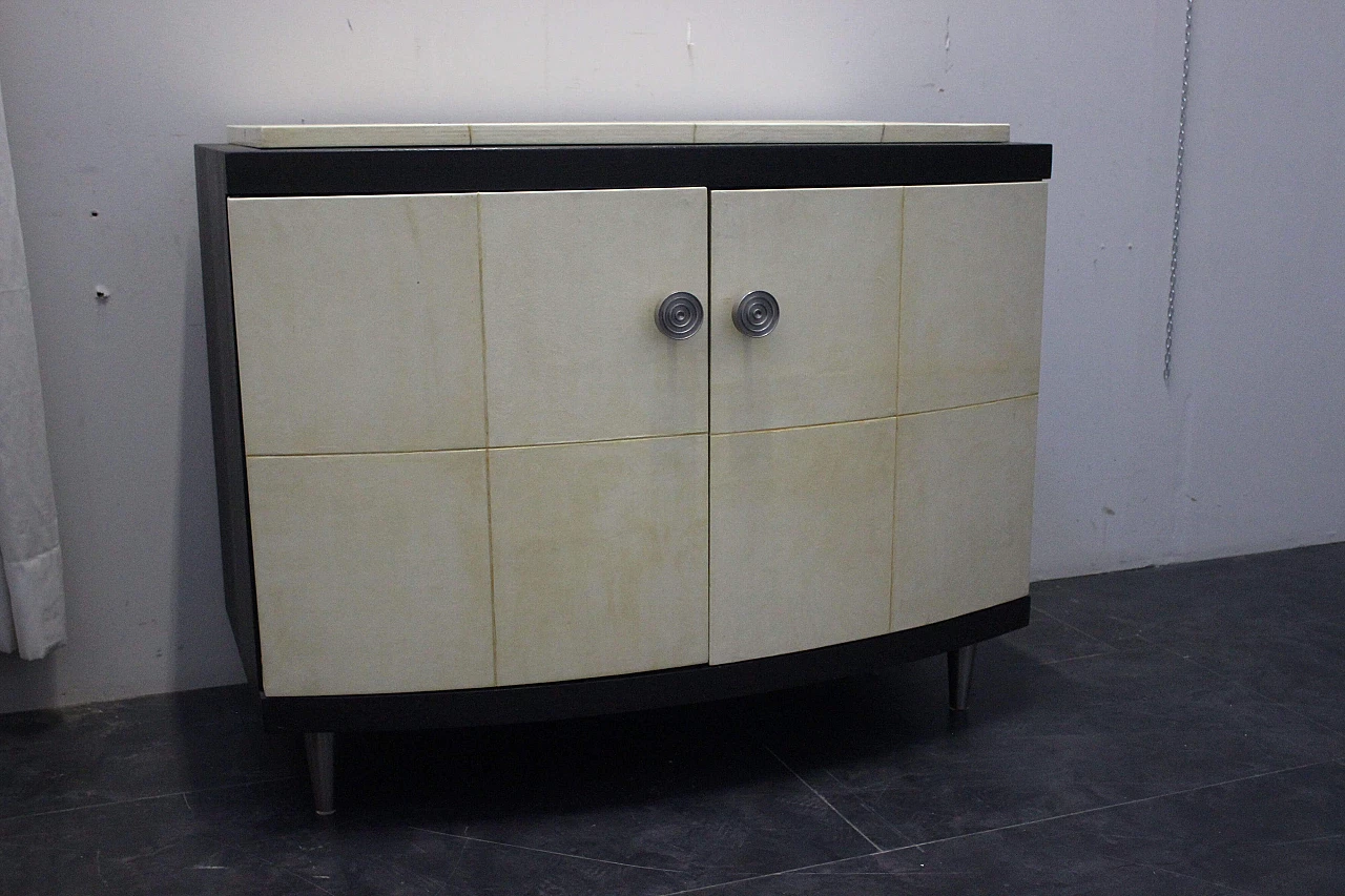 Wenge & Parchment Cabinet, 1970s 1097247