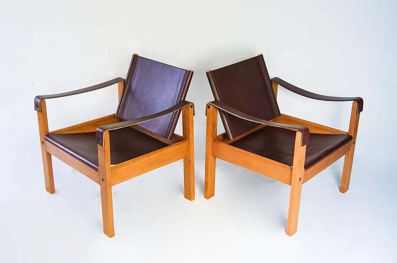 Pair of armchairs and coffee table Safari by Karl Heinz Bergmiller 1097295