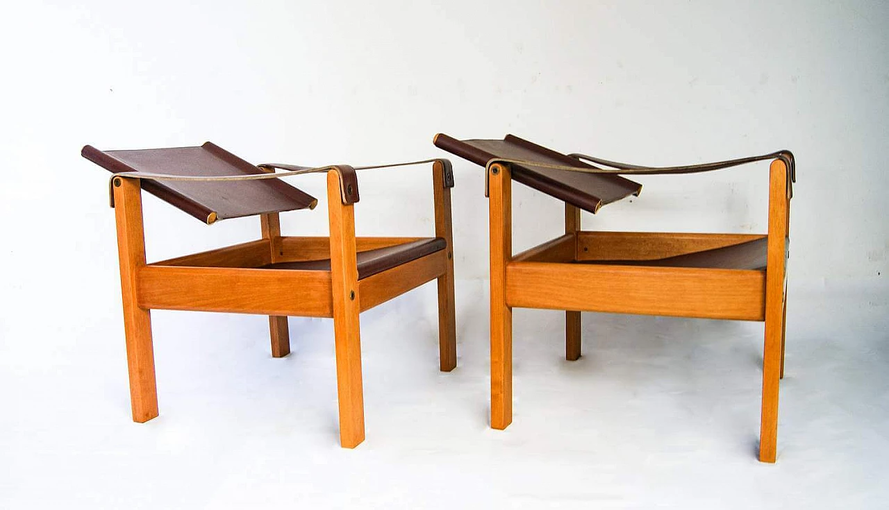Pair of armchairs and coffee table Safari by Karl Heinz Bergmiller 1097296