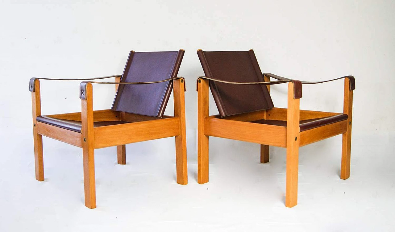 Pair of armchairs and coffee table Safari by Karl Heinz Bergmiller 1097299