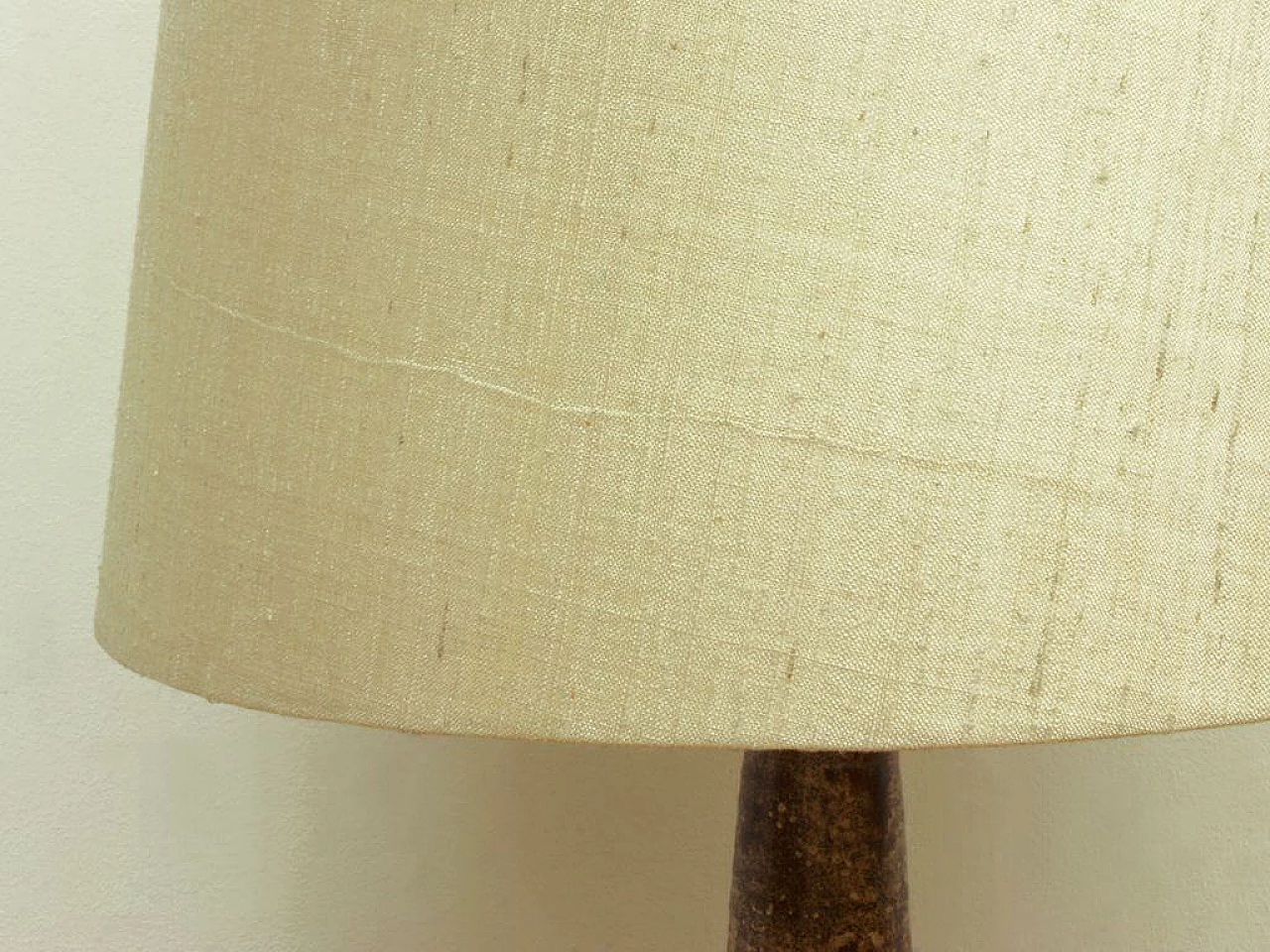 Table lamp in ceramic and fabric, 70s 1097315