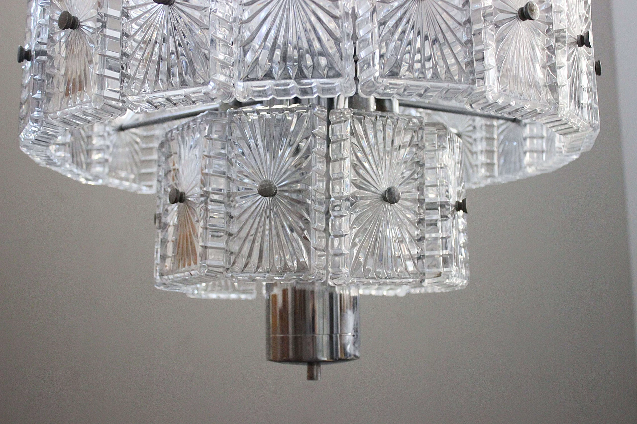 Cut crystal chandelier, 1970s 1097769