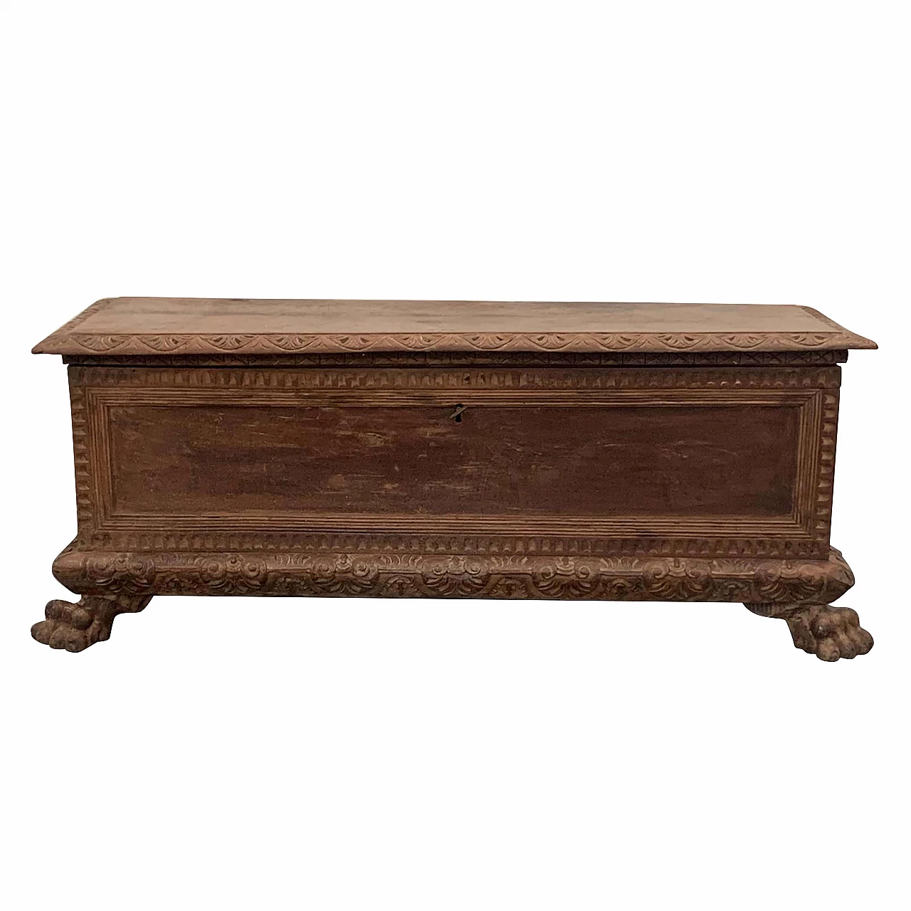 Renaissance carved walnut chest or cassone, 16th century 1097940