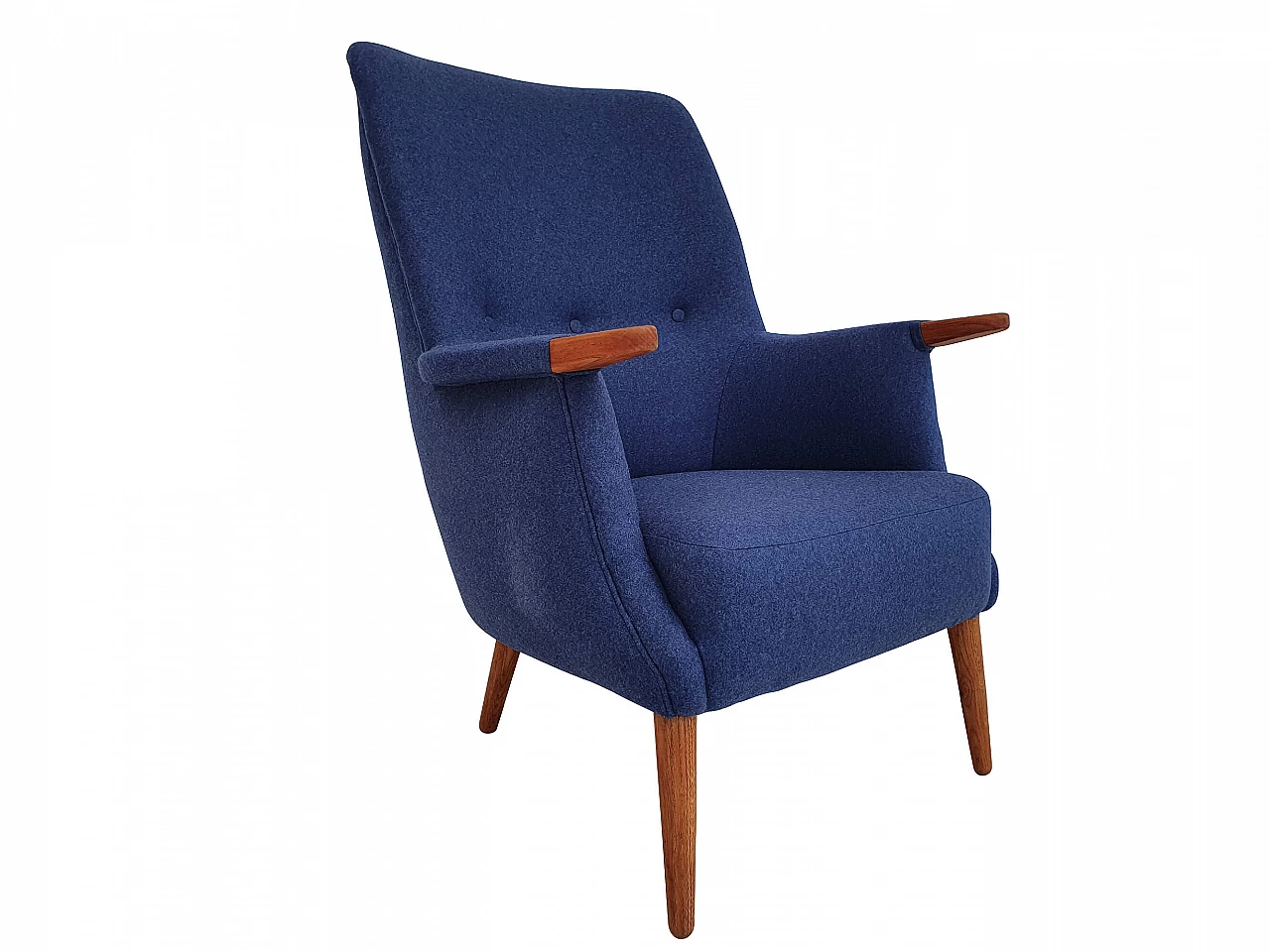 Danish armchair in wool and teak wood, 1960 1098250