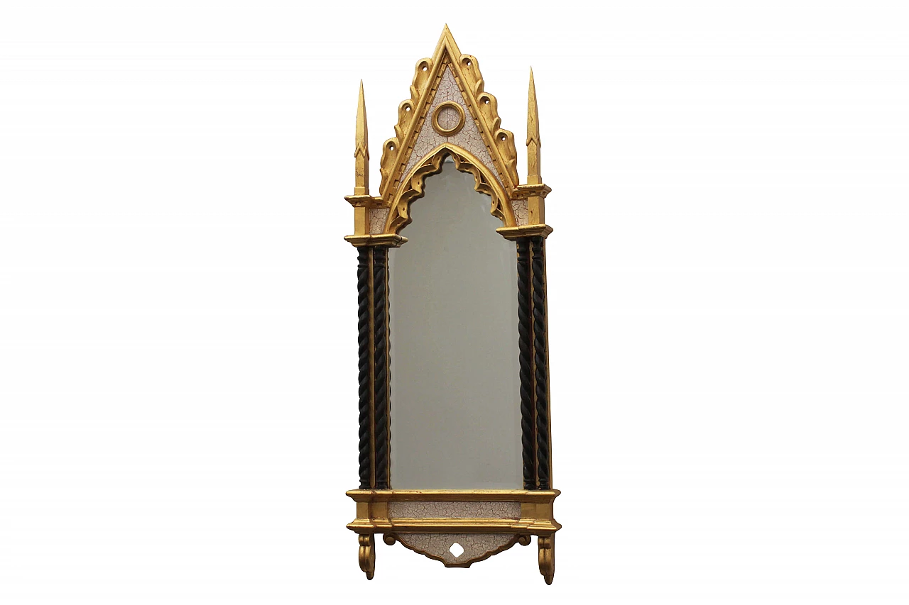 Vintage Italian neoGothic mirror, 70's 1098422