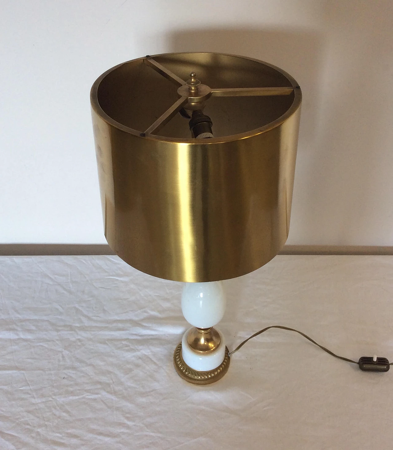 Table lamp in brass and glass by Maison Charles, 1970s 1098468