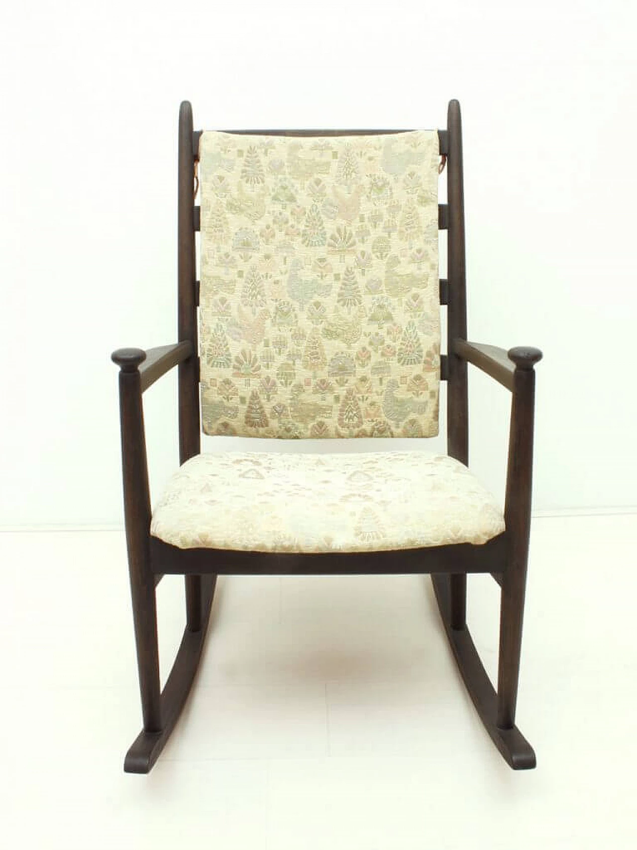 '50s Dark Brown Stained Rocking Chair by Poul M. Volther for Gemla 1098761