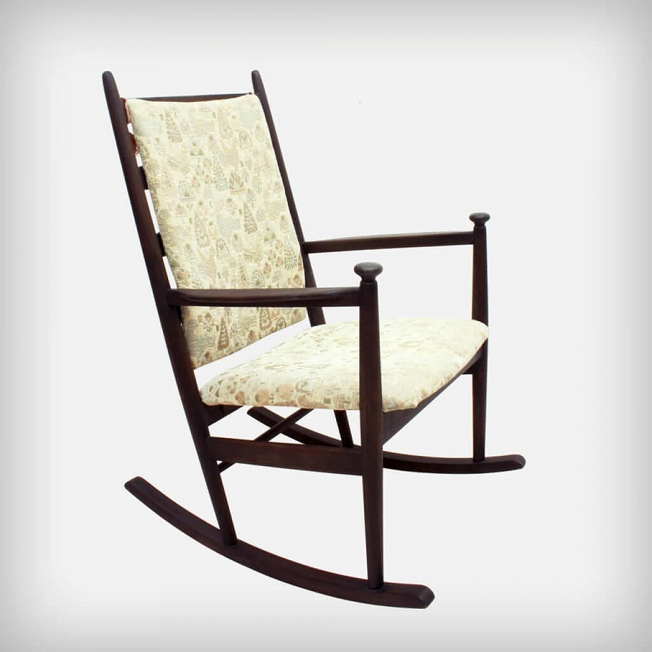 '50s Dark Brown Stained Rocking Chair by Poul M. Volther for Gemla 1098769