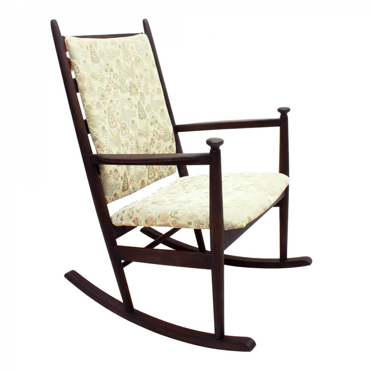 '50s Dark Brown Stained Rocking Chair by Poul M. Volther for Gemla 1098861