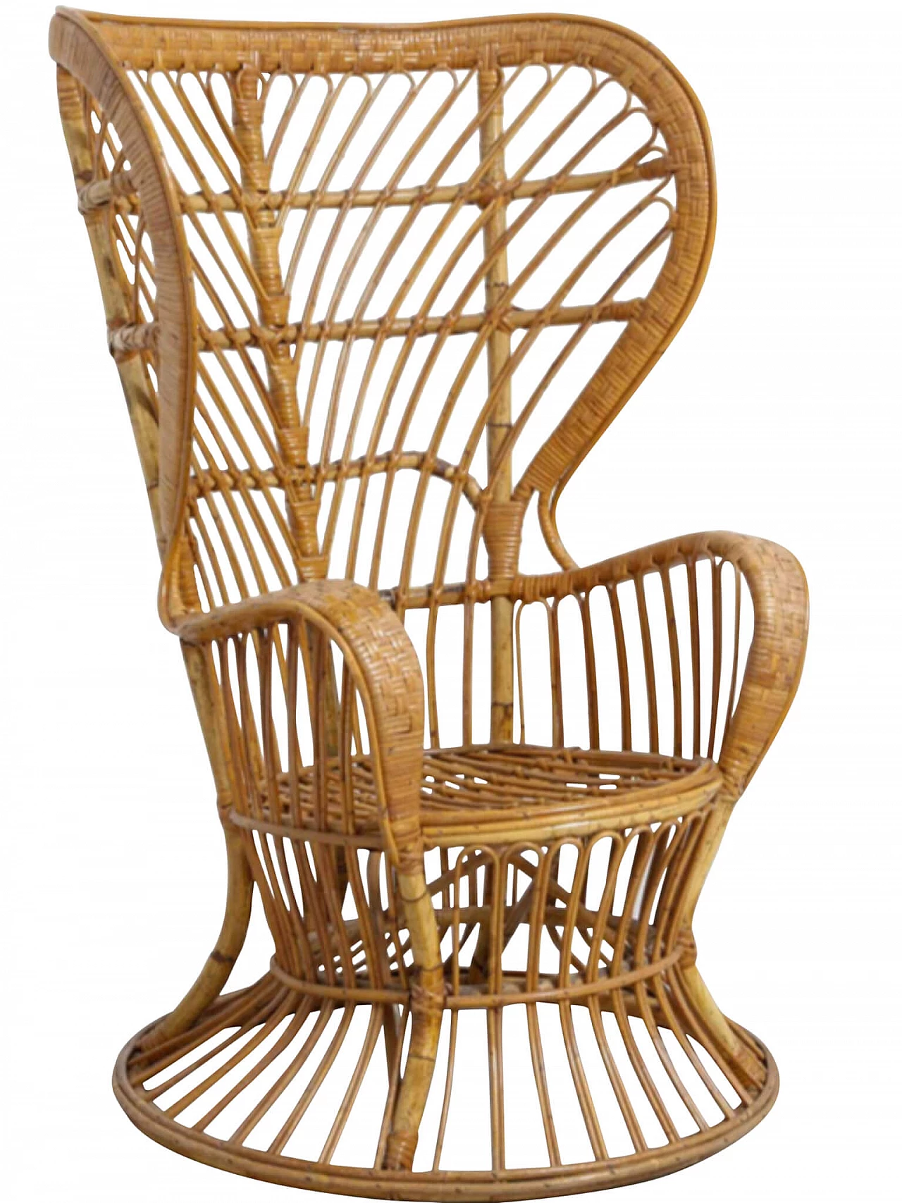 Rattan armchair by Gio Ponti and Lio Carminati for Bonacina, 1950s 1098908