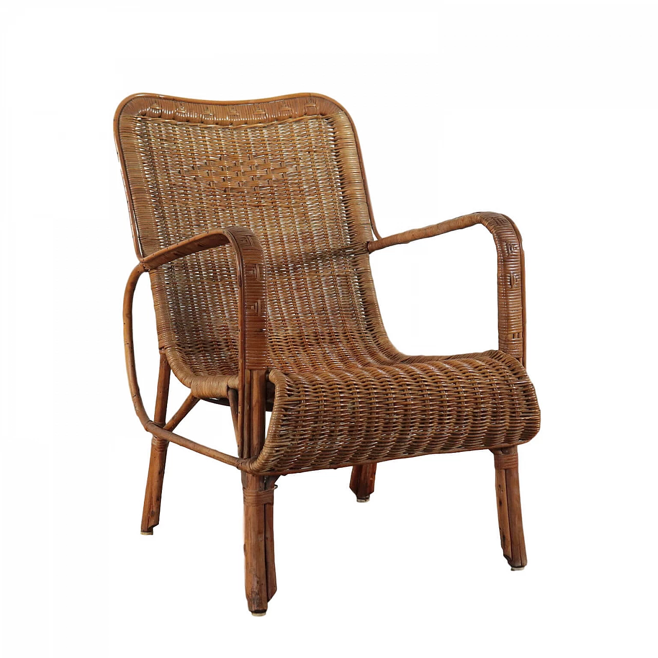 Wicker armchair, 60's 1099148