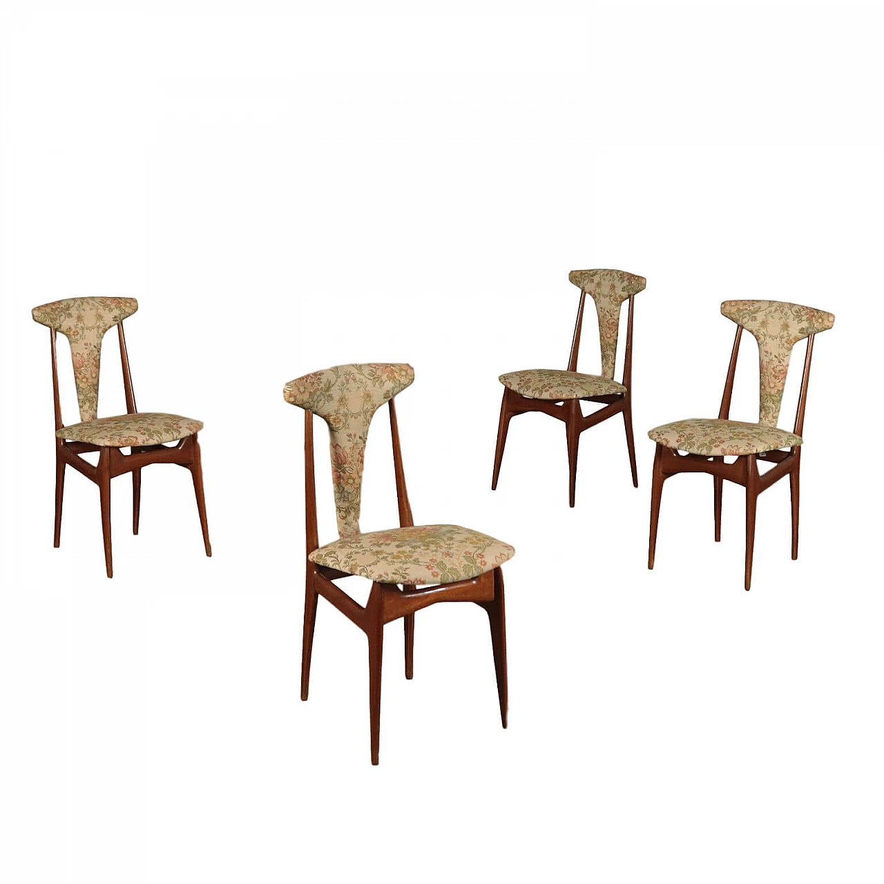 4 mahogany chairs, 1950s 1099778