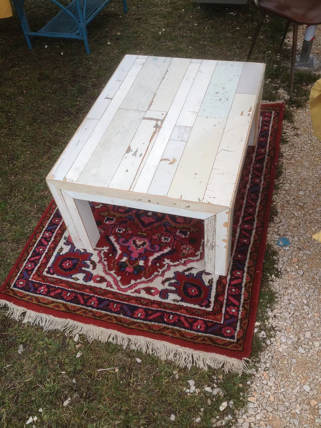 Tavolino da salotto con legno di recupero 1100086