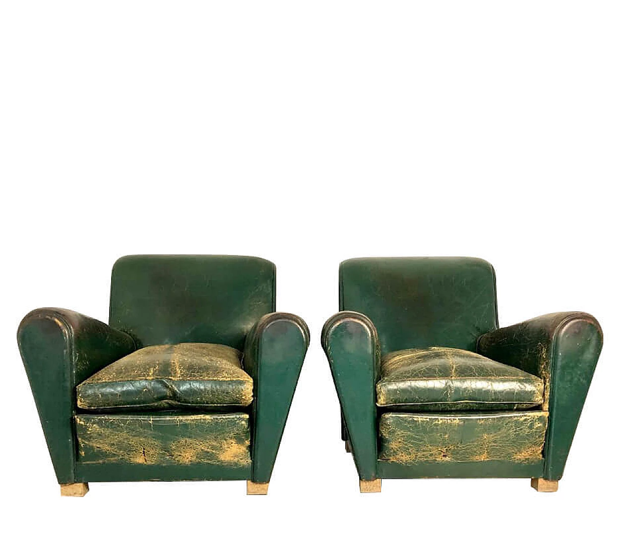 Poltrona in pelle Malatesta e Masson, anni '40 1100368