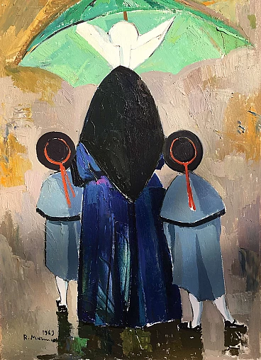 Quadro di Rodolfo Marma Monachine , Firenze 1969