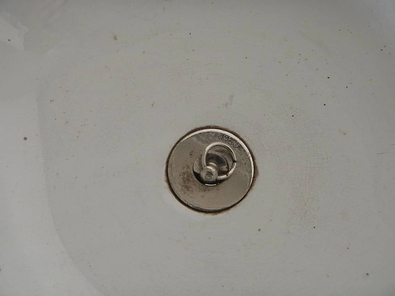 Antique room wash basin in white iron, 1950s 1100545